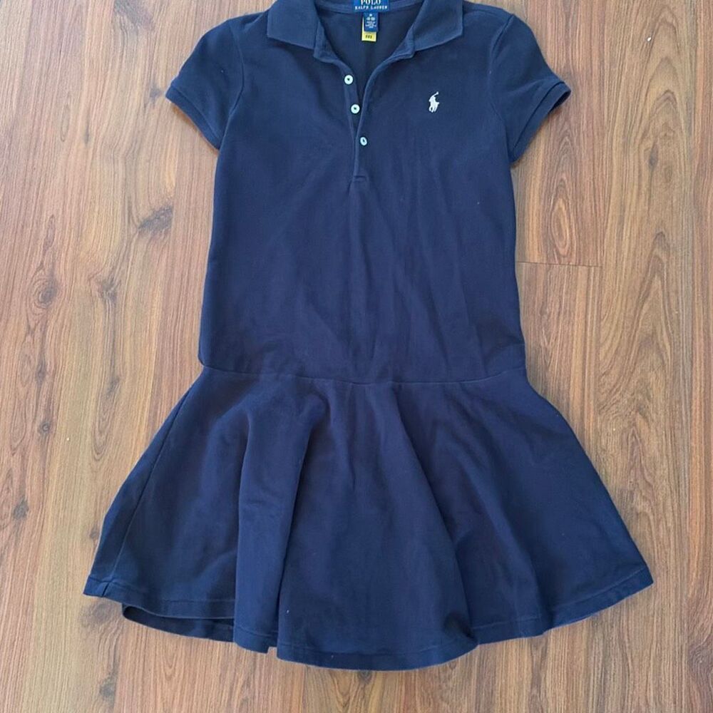 Polo Ralph Lauren vintage girls navy dress polo style, medium